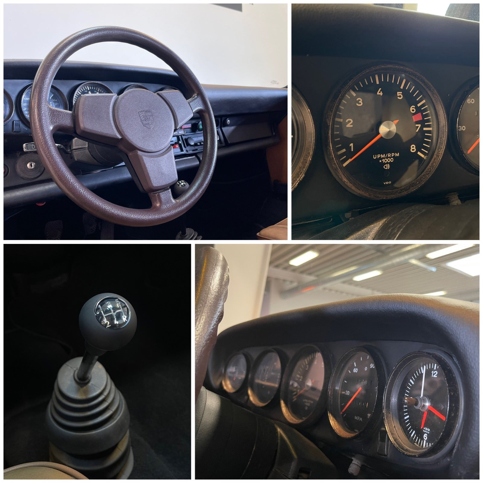 Gul Porsche 911 fra 1974
