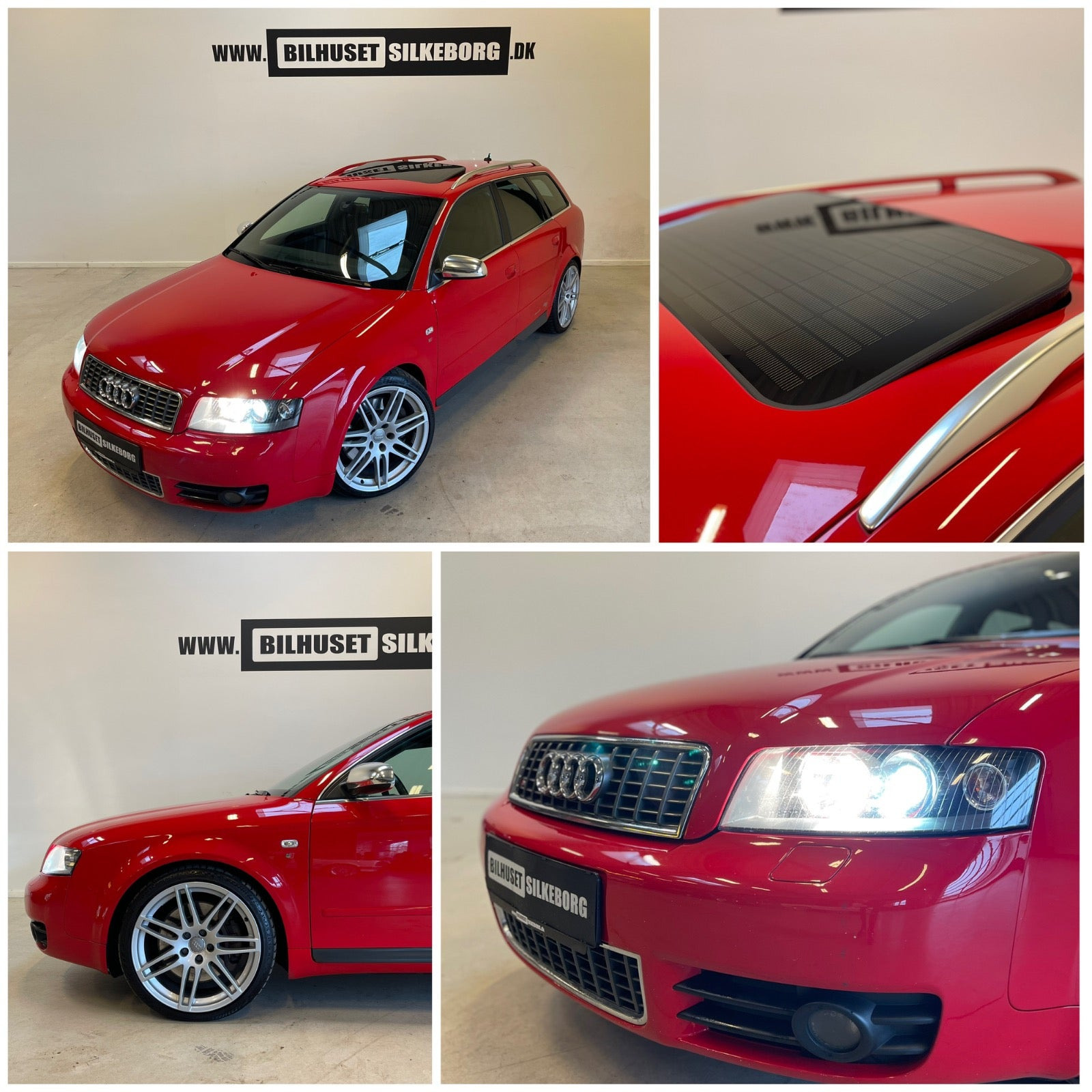 Rød Audi S4 fra 2003