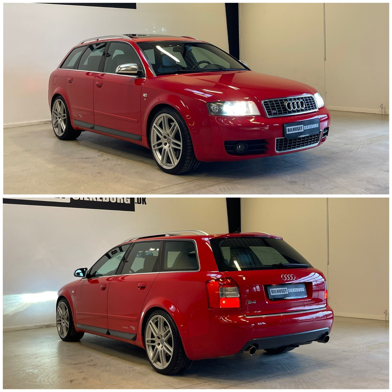 Rød Audi S4 fra 2003