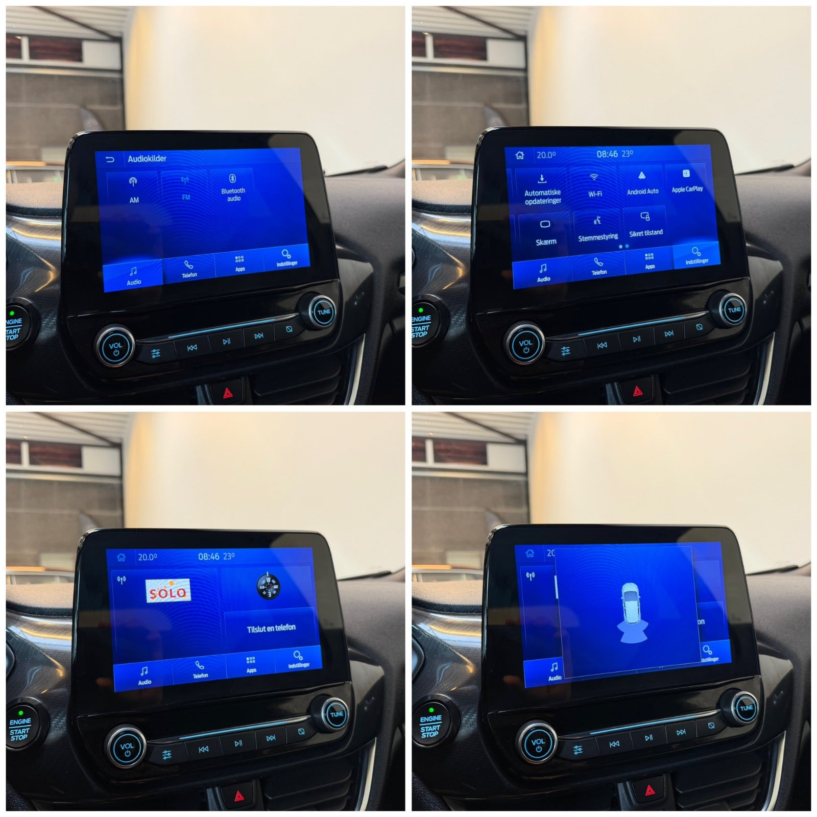Blå Ford Fiesta fra 2019