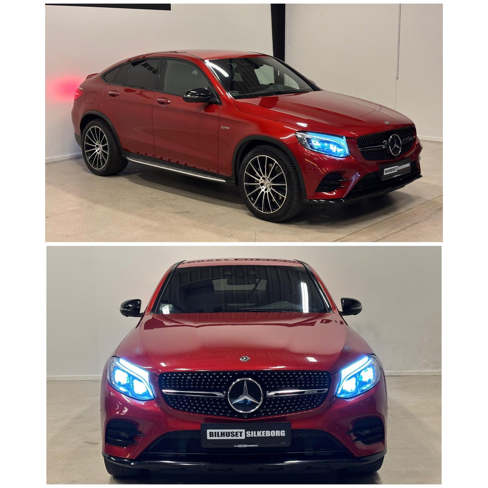 Rød Mercedes GLC43 fra 2017