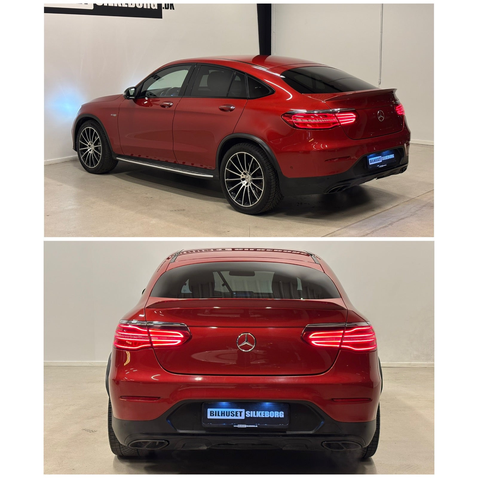 Rød Mercedes GLC43 fra 2017