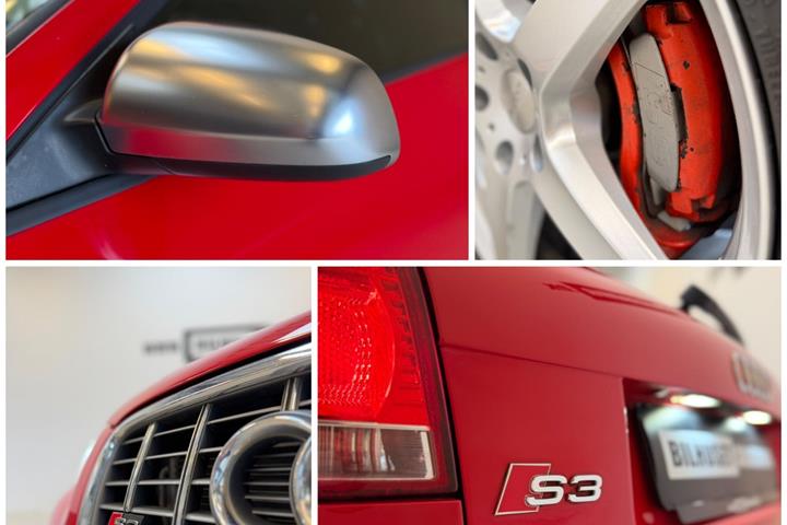 Rød Audi S3 fra 2007