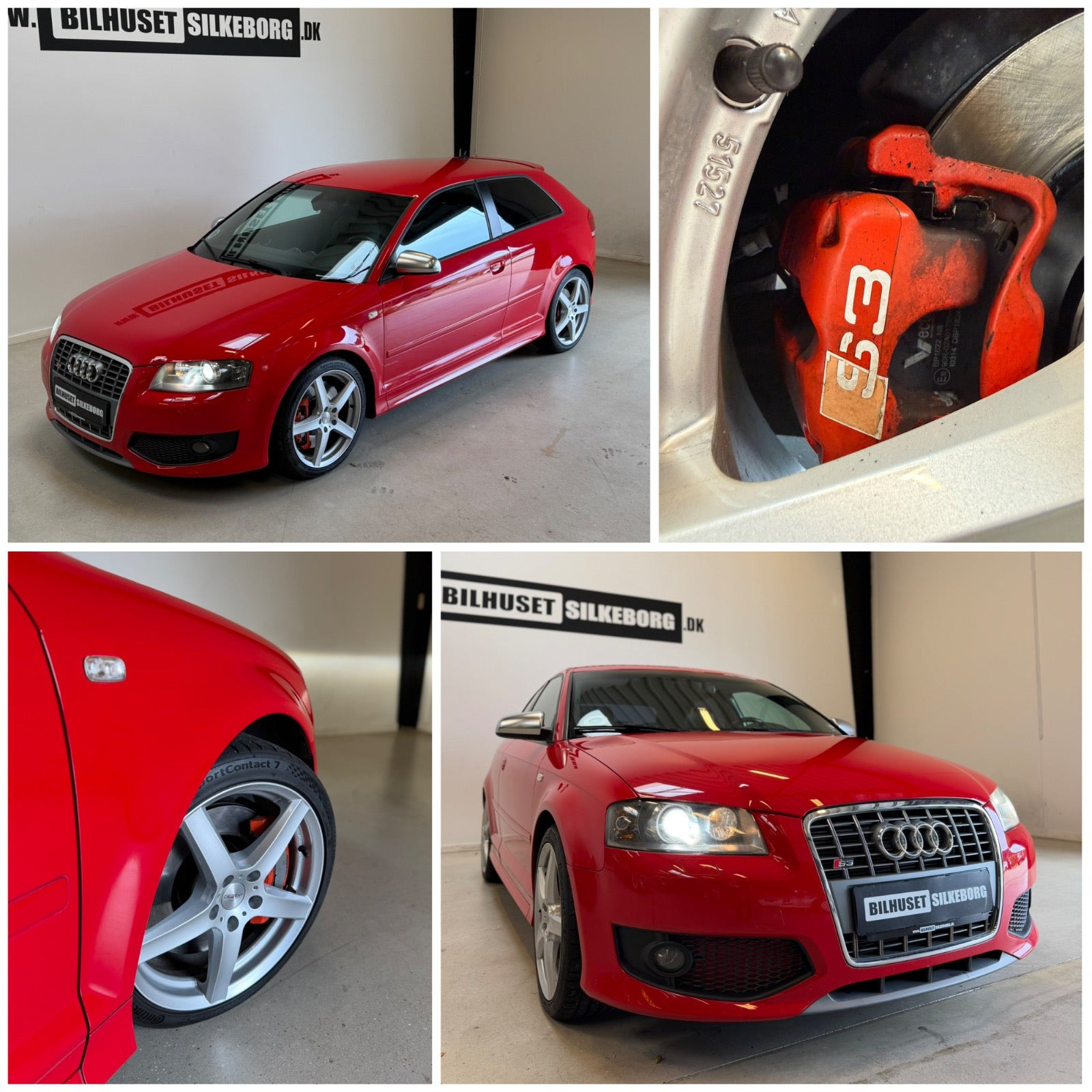 Rød Audi S3 fra 2007