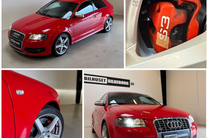 Rød Audi S3 fra 2007