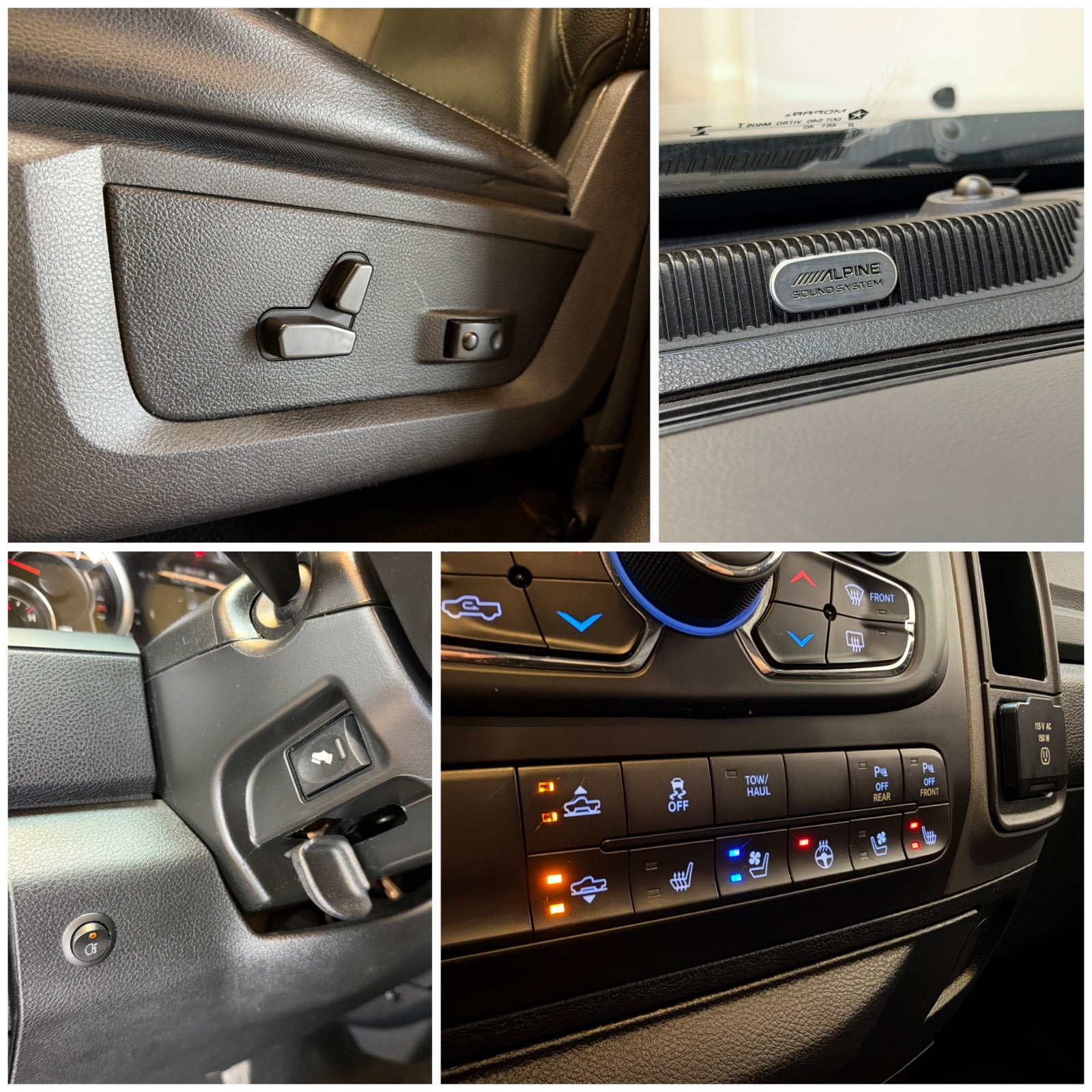 Blå Dodge RAM 1500 fra 2017
