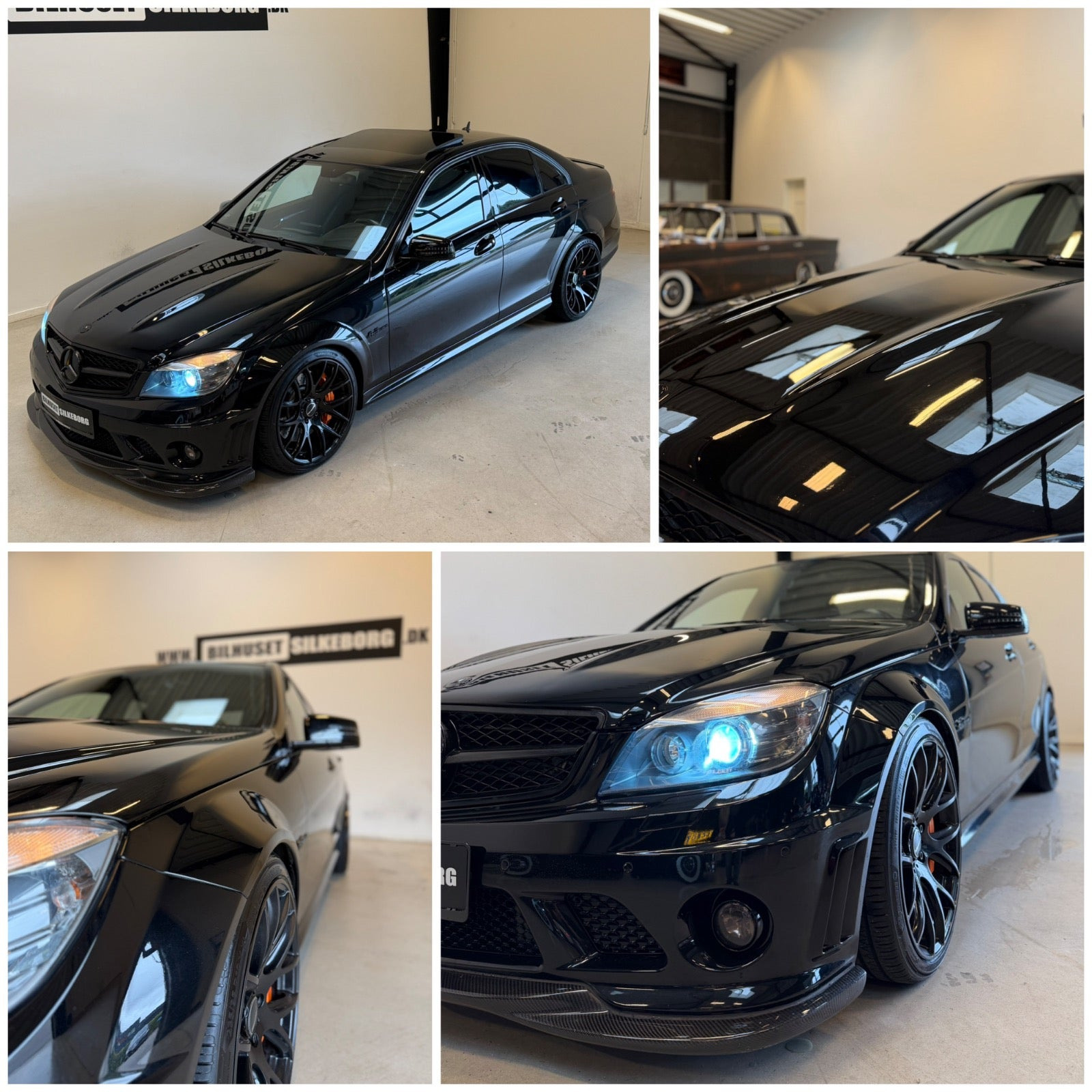 Orange Mercedes C63 fra 2008