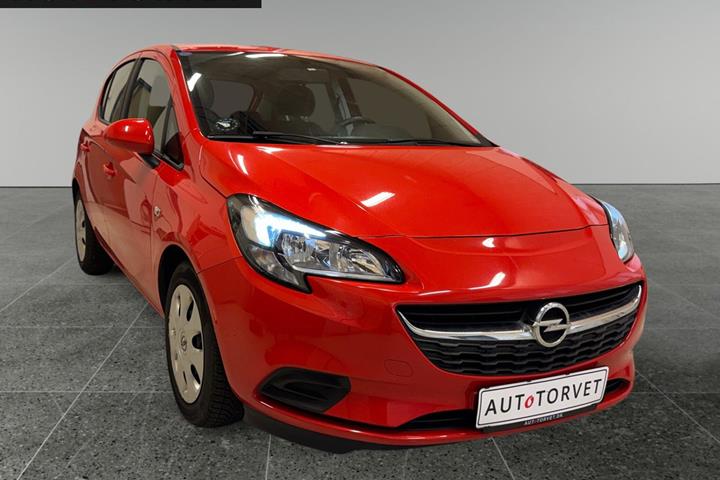 Rød Opel Corsa fra 2015