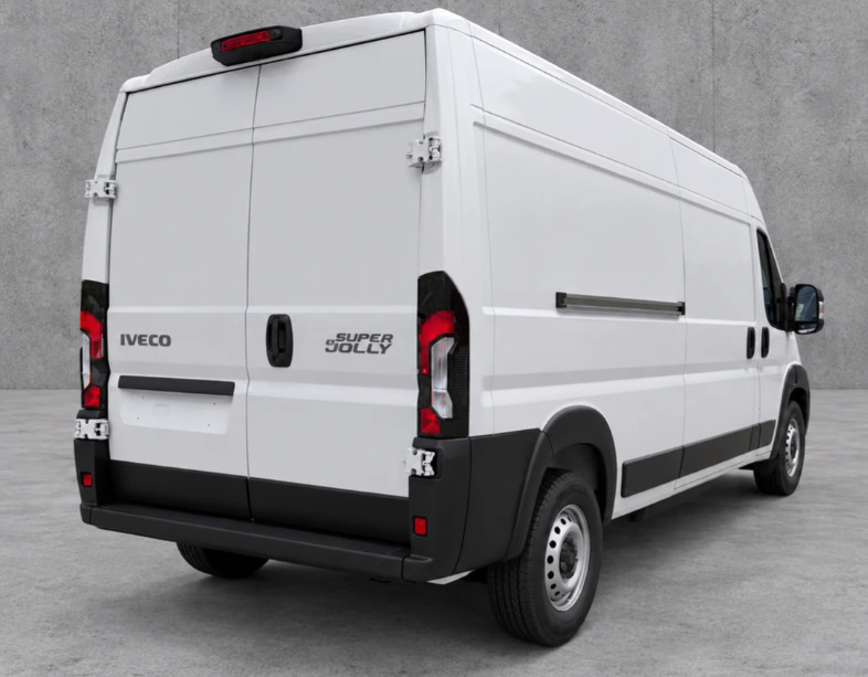 Hvid Iveco eSuperJolly fra 2026