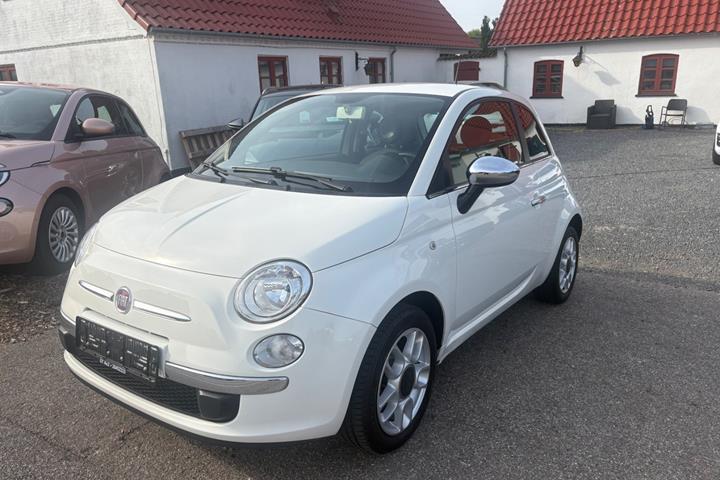 Hvid Fiat 500 fra 2008