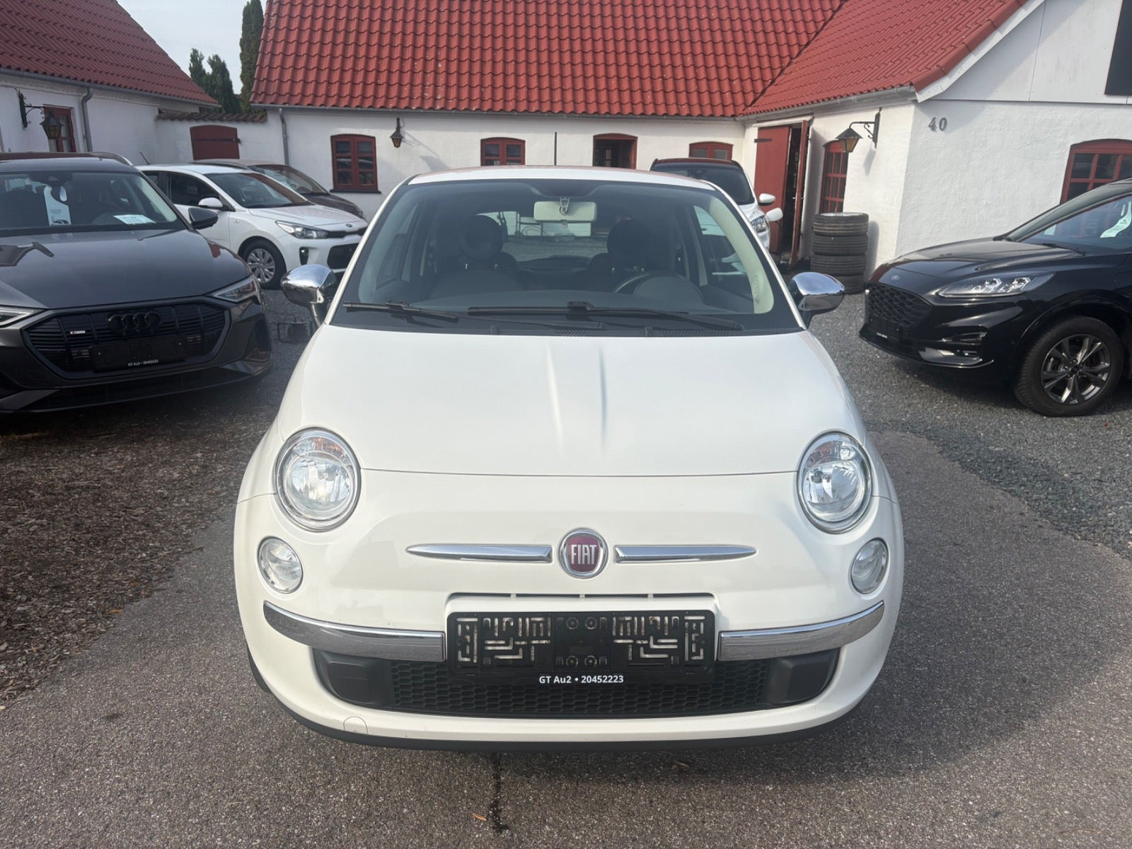 Hvid Fiat 500 fra 2008