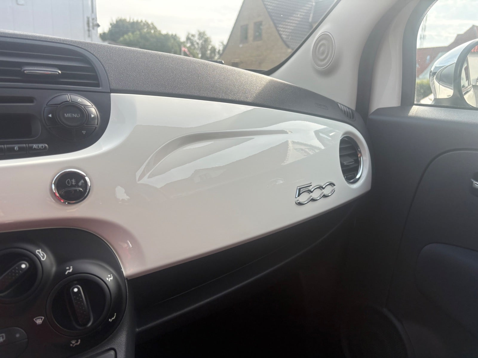 Hvid Fiat 500 fra 2008