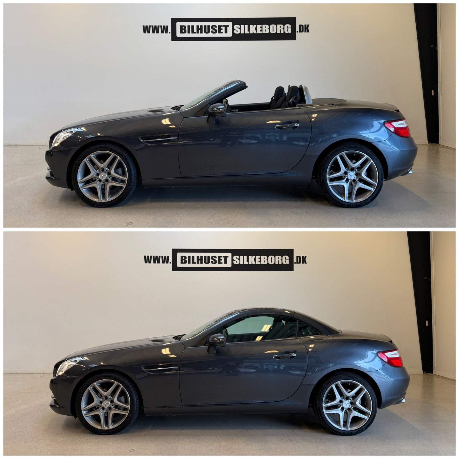 Grå Mercedes SLK200 fra 2012