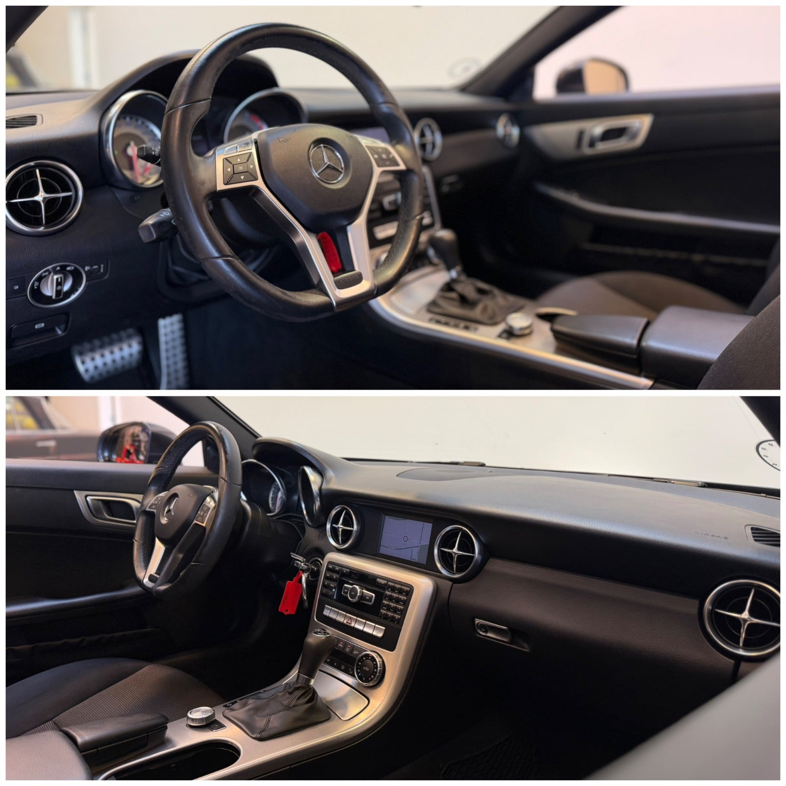 Grå Mercedes SLK200 fra 2012