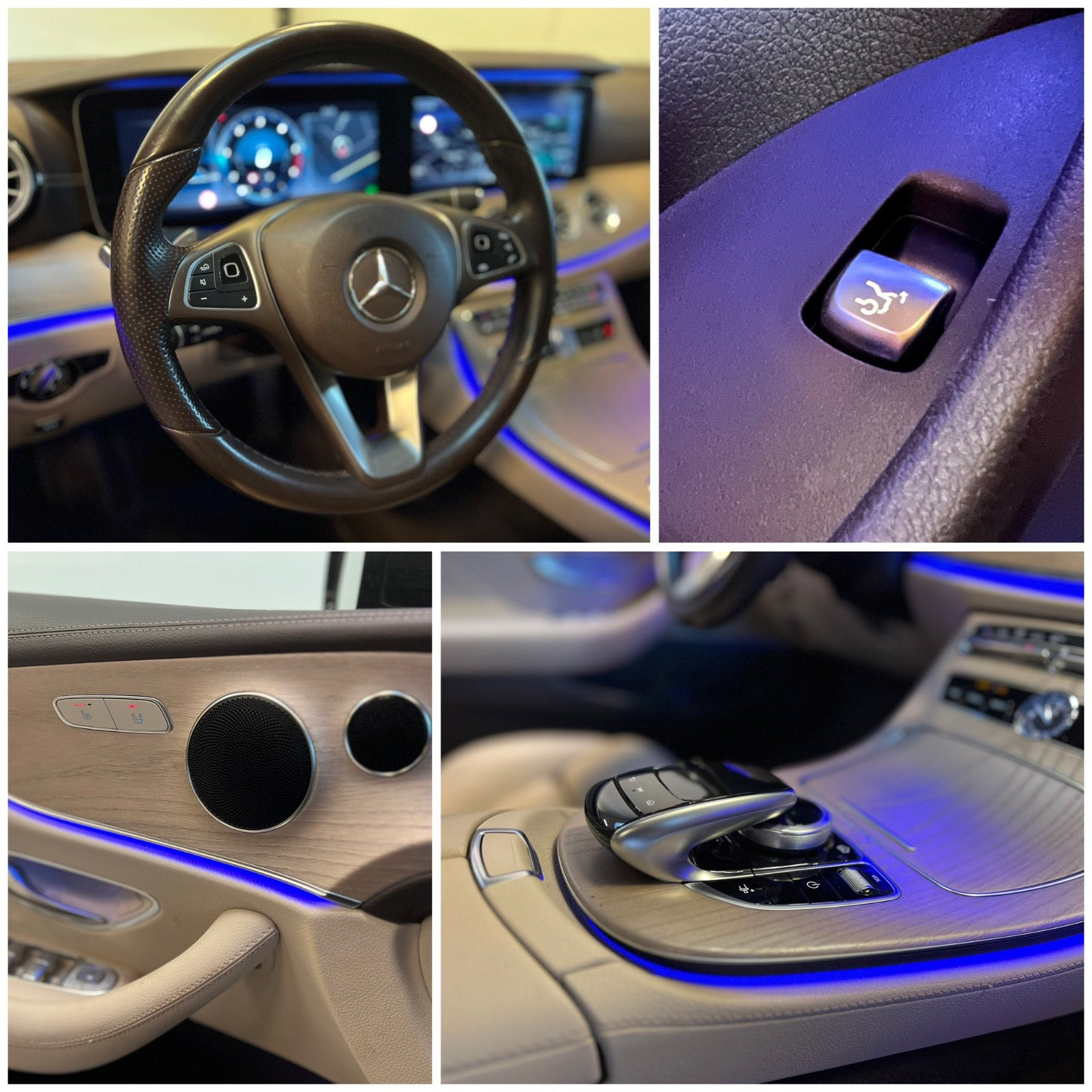 Beige Mercedes E350 d fra 2017