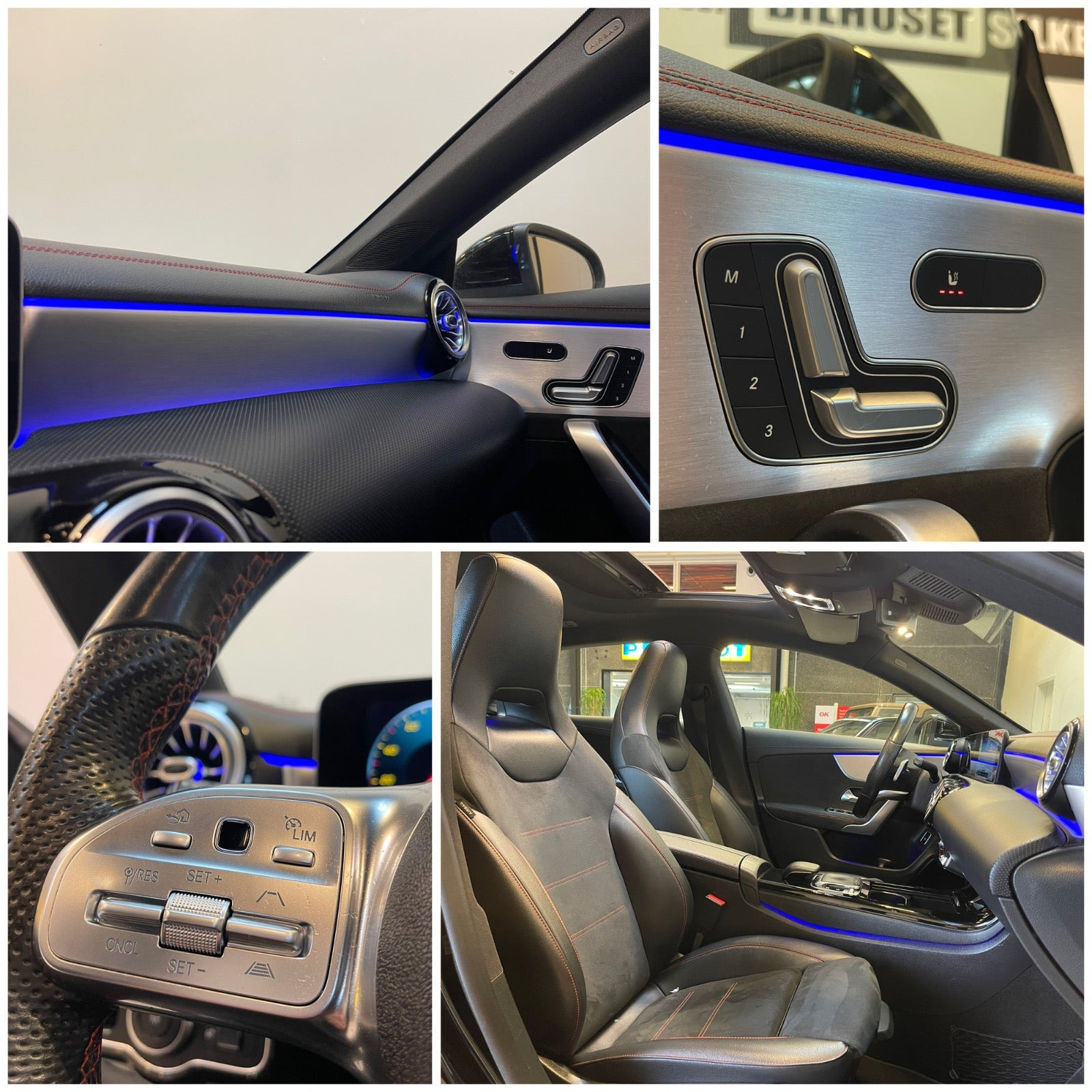 Rød Mercedes CLA220 d fra 2020