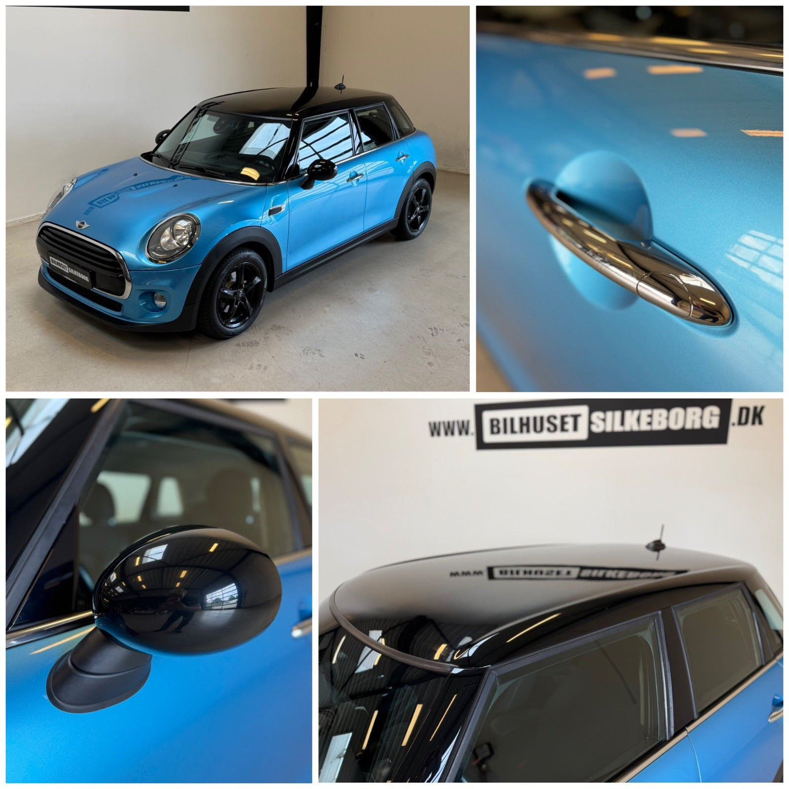 Blå Mini Cooper fra 2015