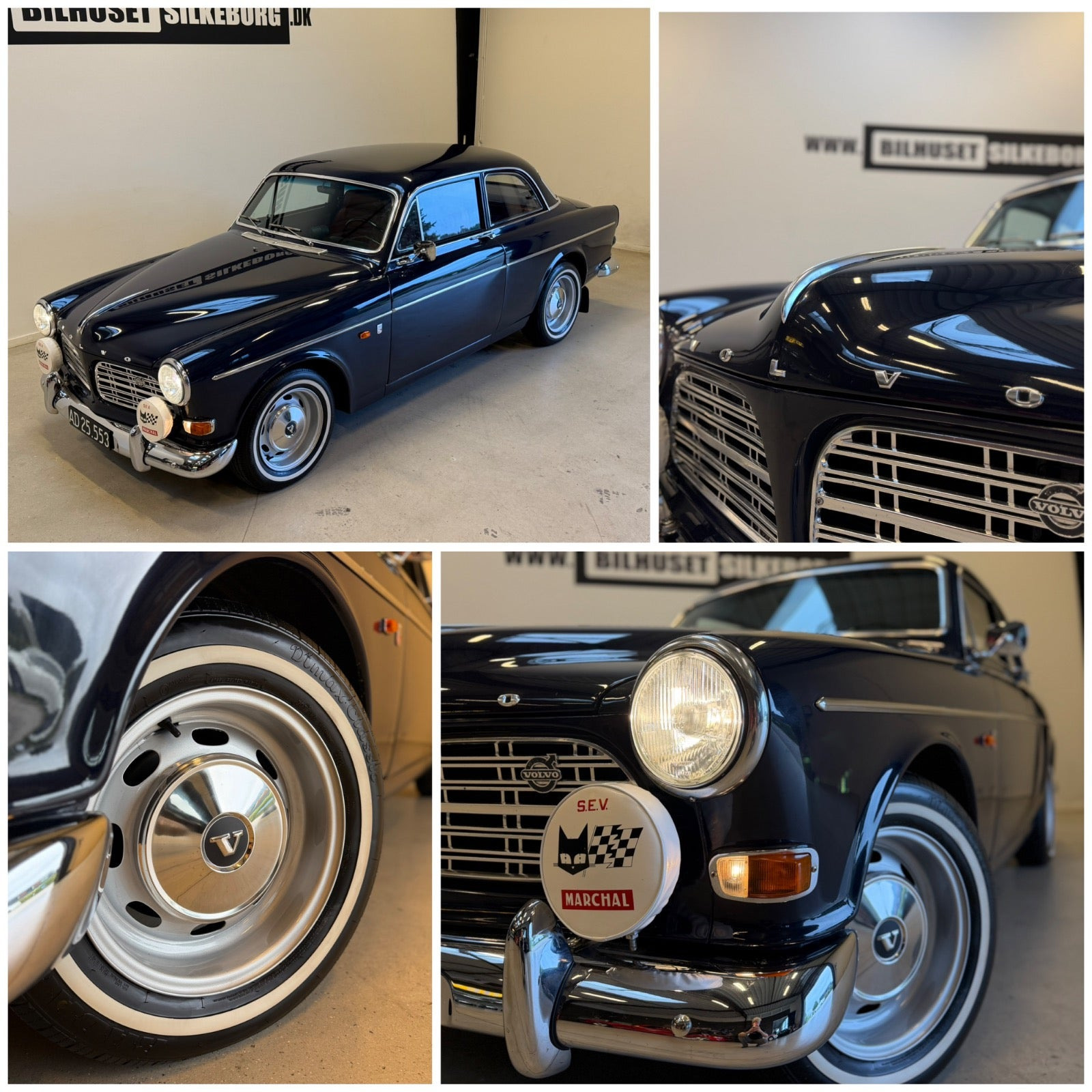 Blå Volvo 122S fra 1967