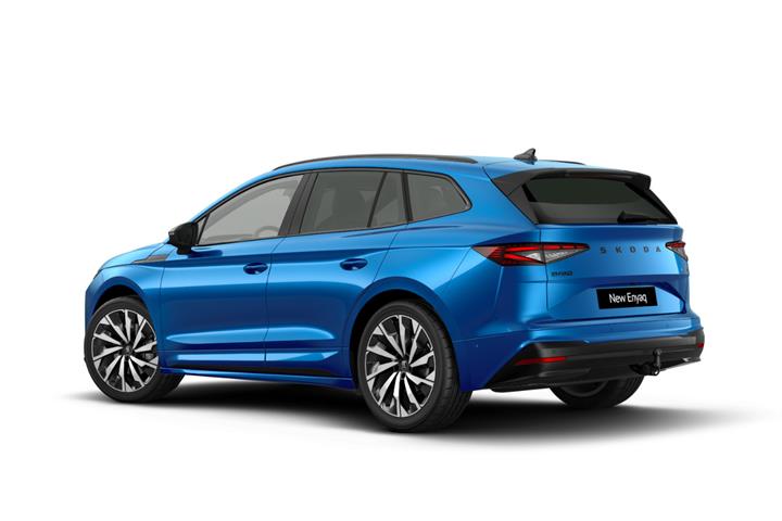Blå Skoda Enyaq fra 2026