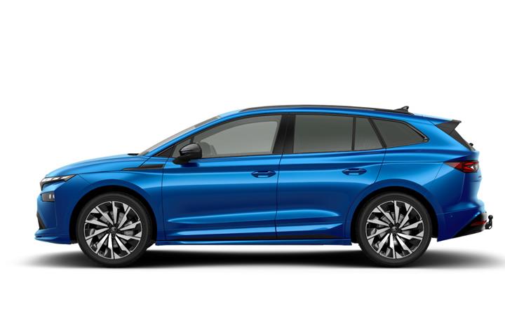 Blå Skoda Enyaq fra 2026