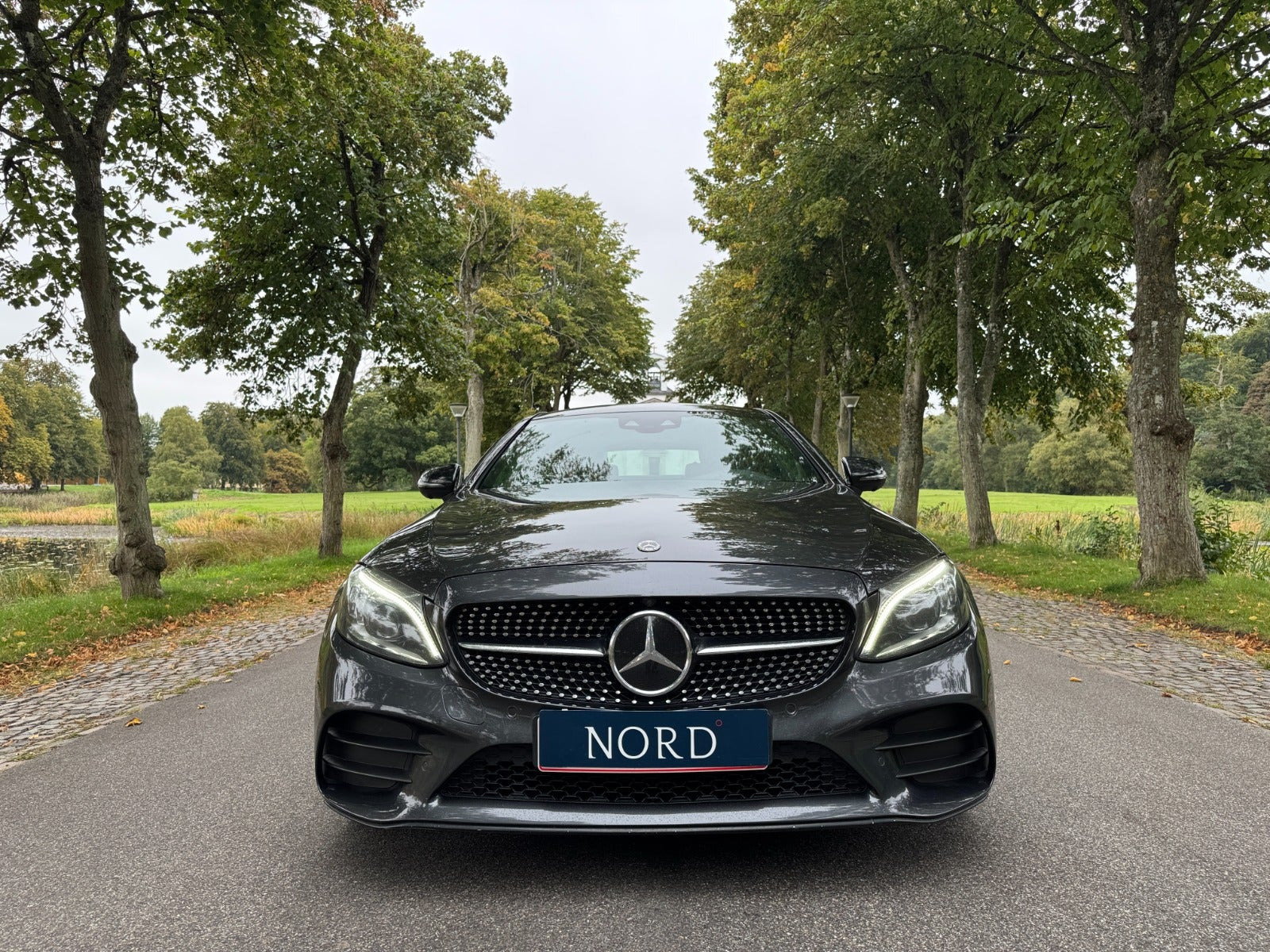 Grå Mercedes C300 fra 2018