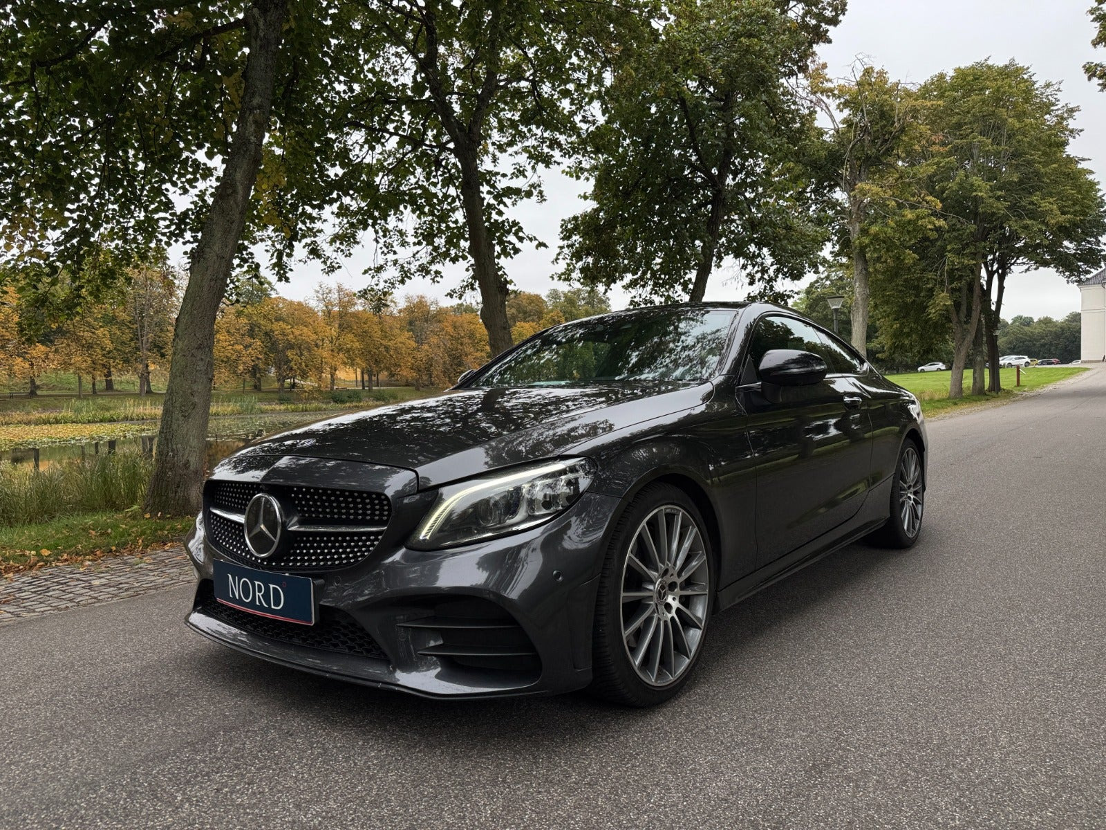 Grå Mercedes C300 fra 2018