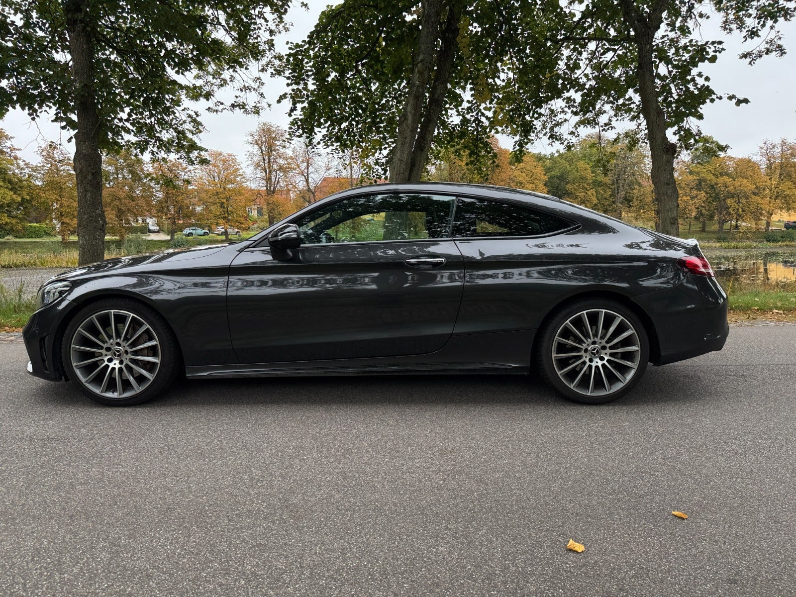 Grå Mercedes C300 fra 2018