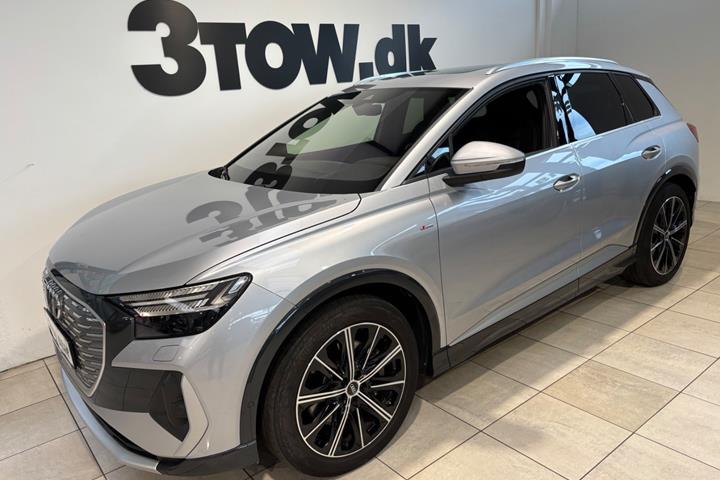 Sølv Audi Q4 e-tron fra 2023