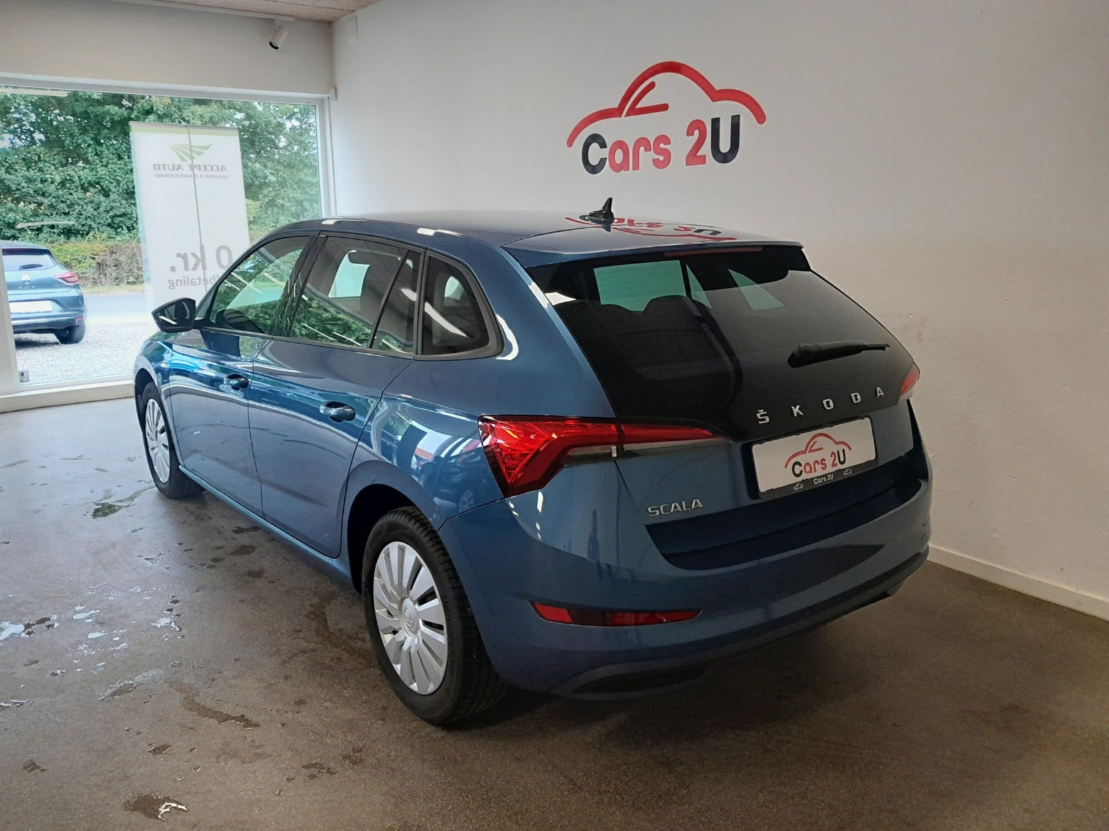 Blå Skoda Scala fra 2022