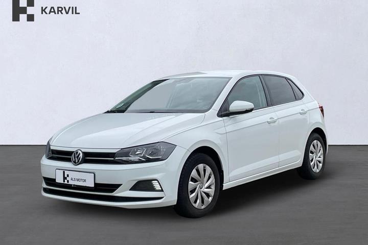 Hvid VW Polo fra 2019 set udefra