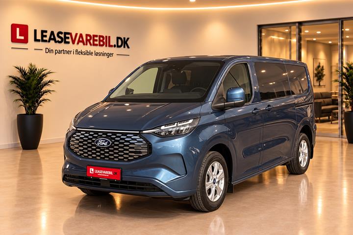 Blå Ford E-Transit Custom 320 L1 fra 2026