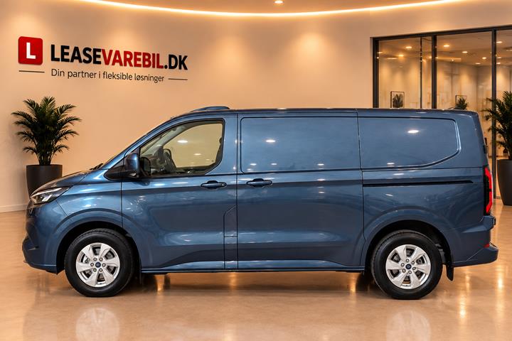 Blå Ford E-Transit Custom 320 L1 fra 2026