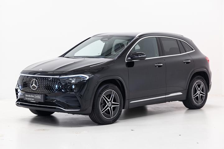 Sort Mercedes EQA350 fra 2025 set udefra