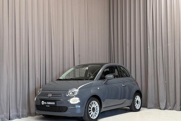 Grå Fiat 500 fra 2018