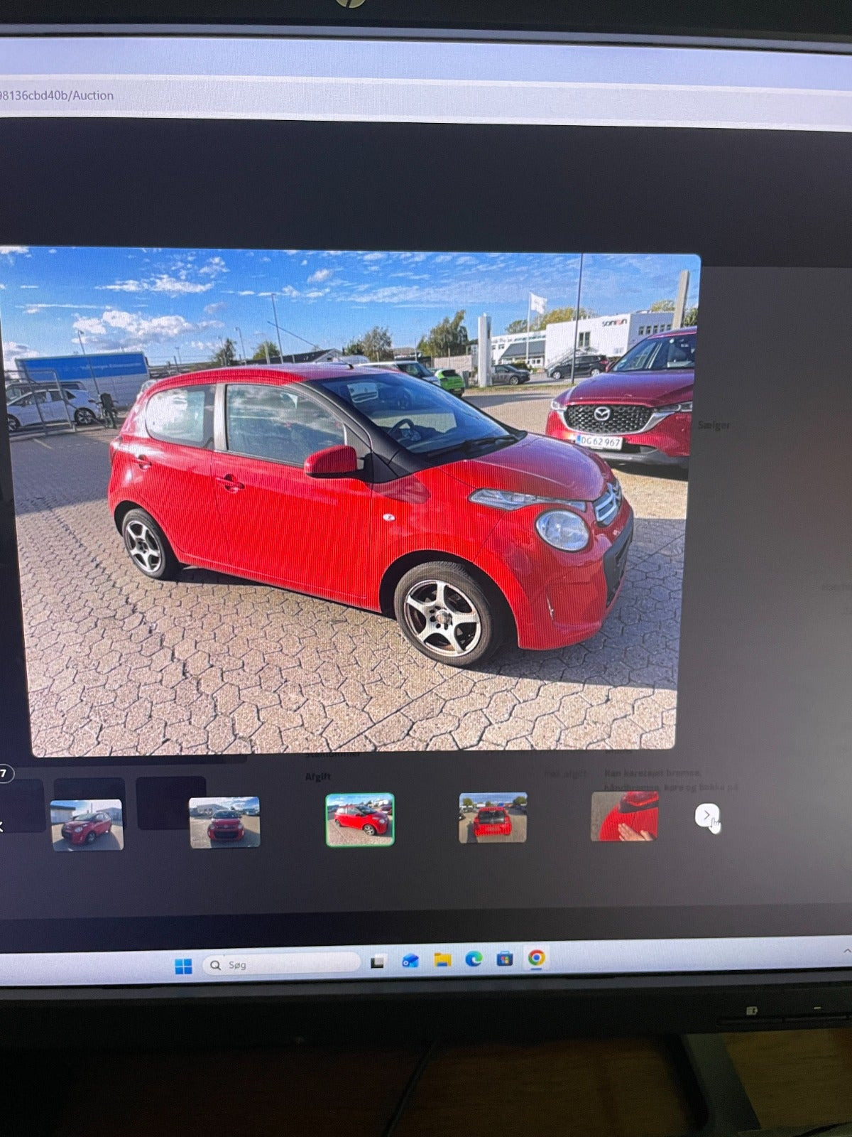 Rød Citroën C1 fra 2018
