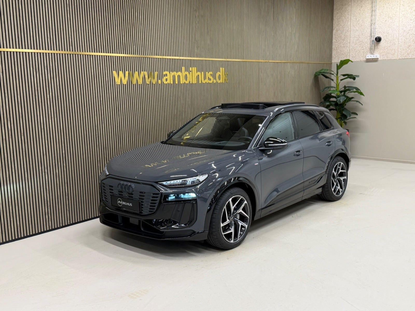 Grå Audi Q6 e-tron fra 2025