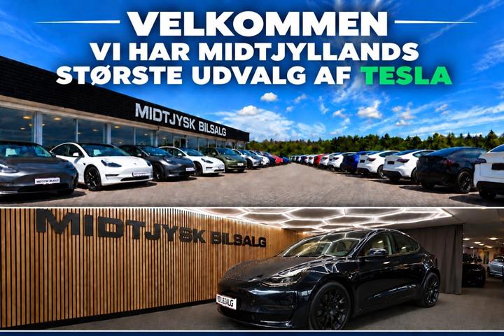 Sort Tesla Model Y fra 2023