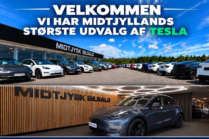 Sort Tesla Model Y fra 2023