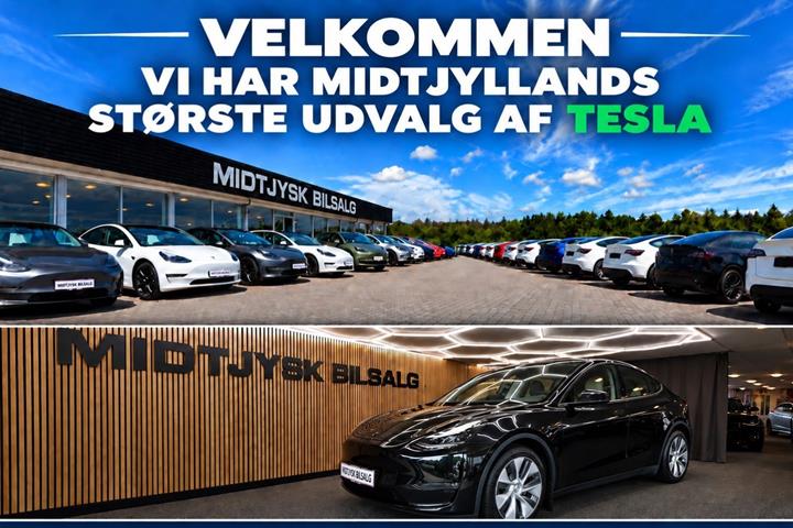 Sort Tesla Model Y fra 2023