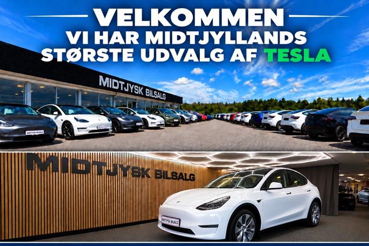 Hvid Tesla Model Y fra 2022