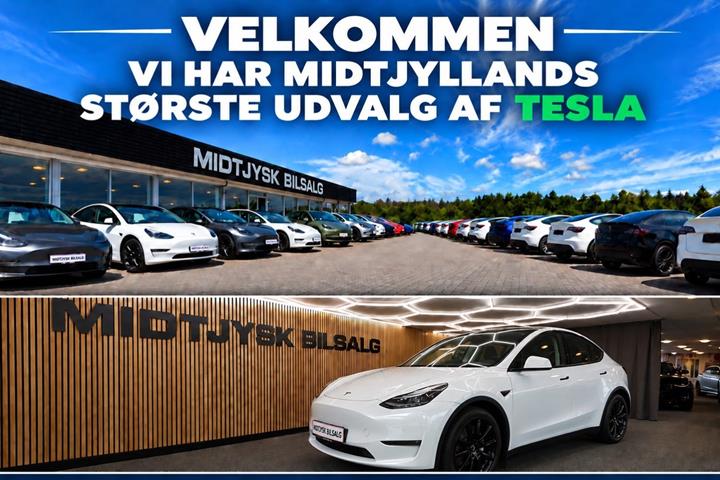 Hvid Tesla Model Y fra 2022