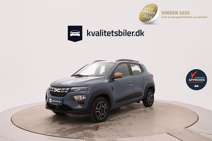 Blå Dacia Spring fra 2024