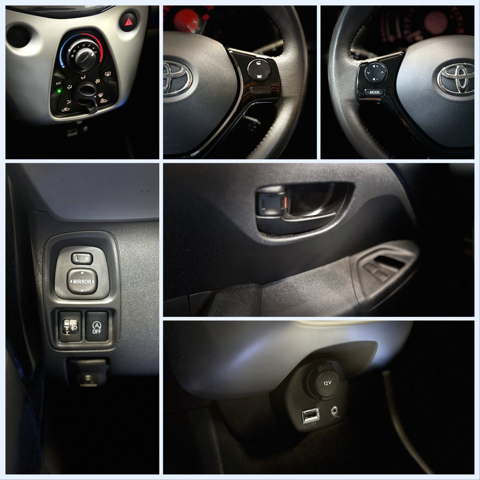 Grå Toyota Aygo fra 2014