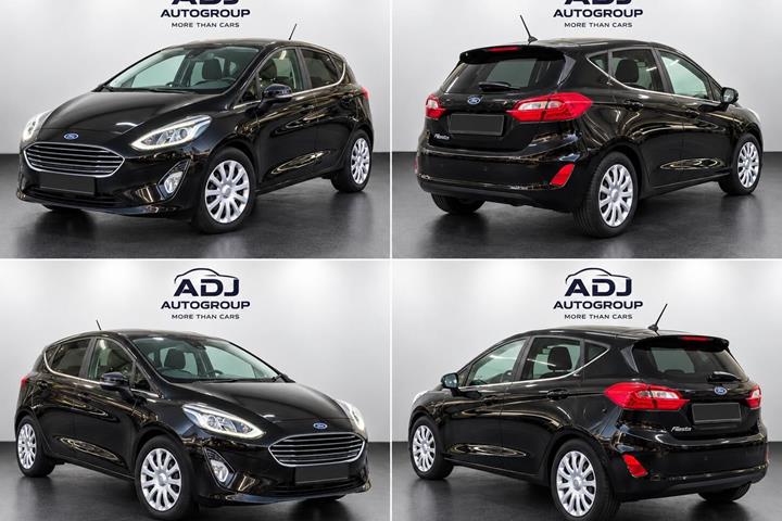 Sort Ford Fiesta fra 2017 set udefra