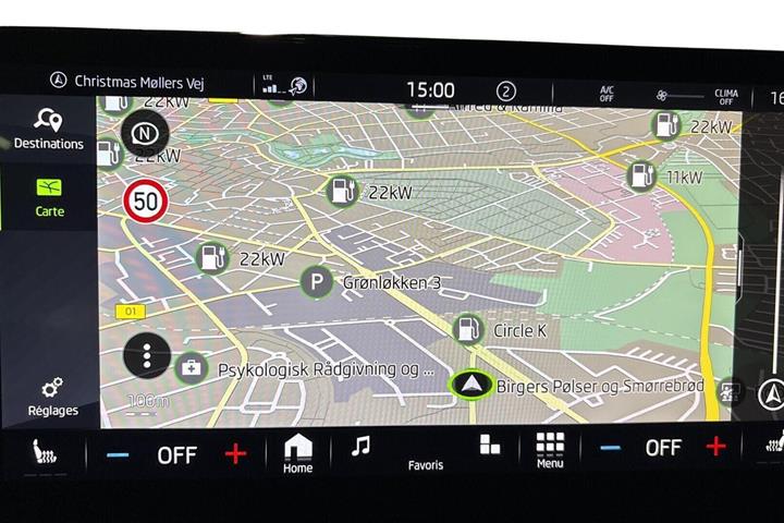 Grå Skoda Enyaq fra 2023