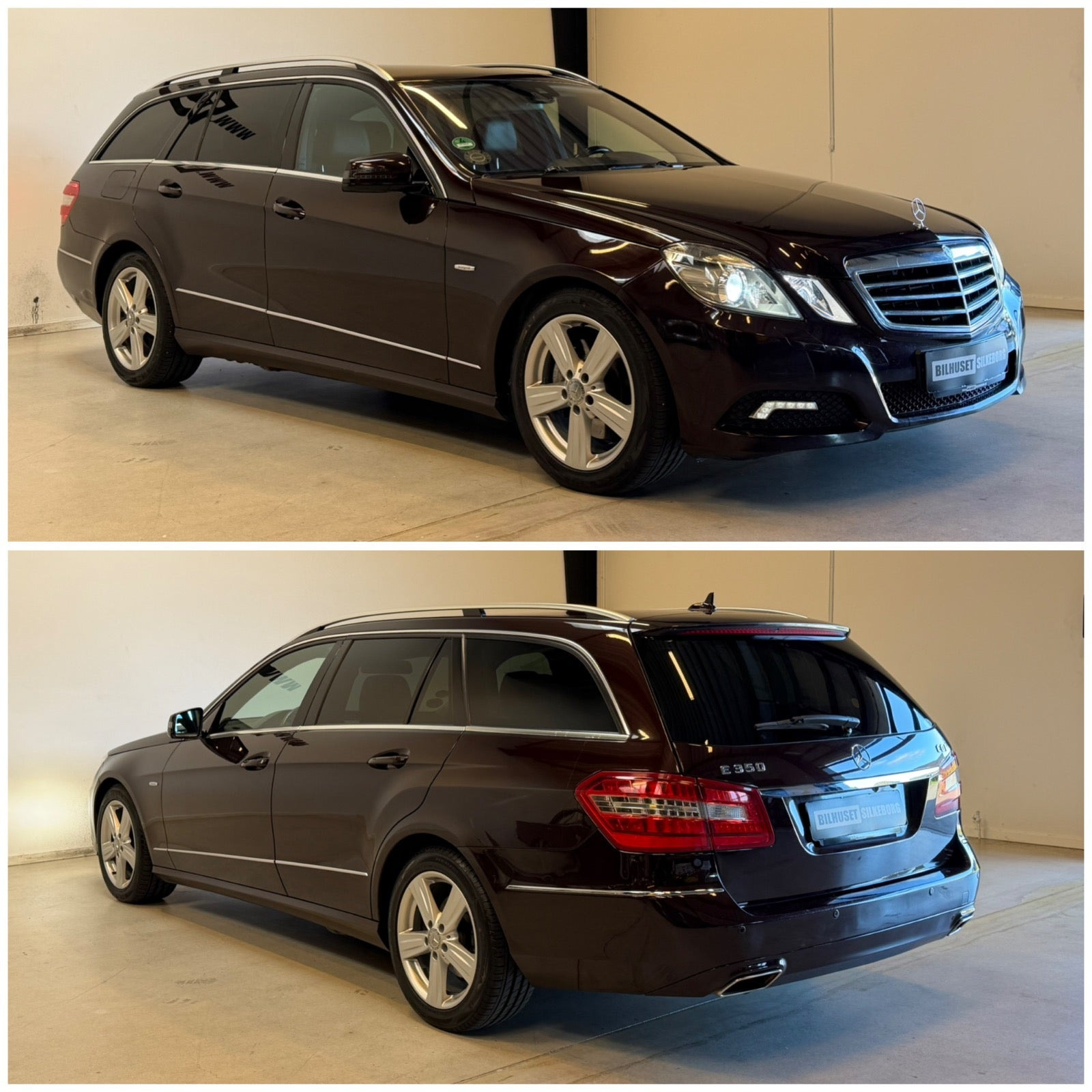 Rød Mercedes E350 fra 2010