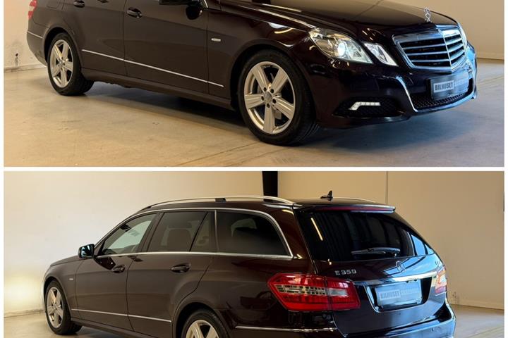 Rød Mercedes E350 fra 2010