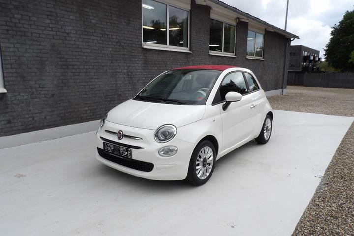 Hvid Fiat 500C fra 2016