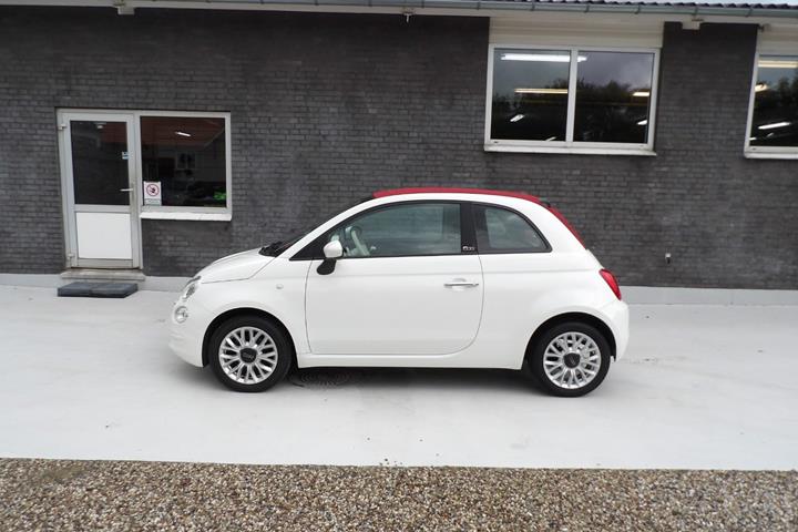 Hvid Fiat 500C fra 2016