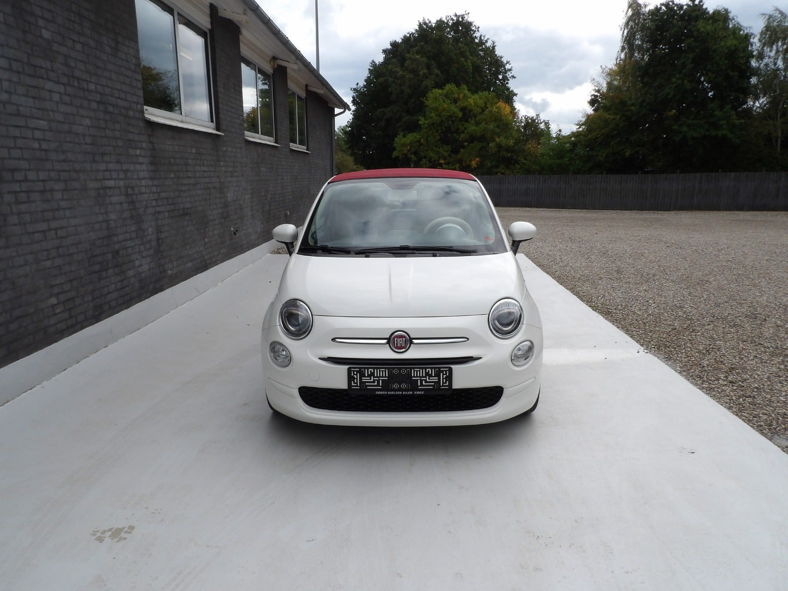 Hvid Fiat 500C fra 2016